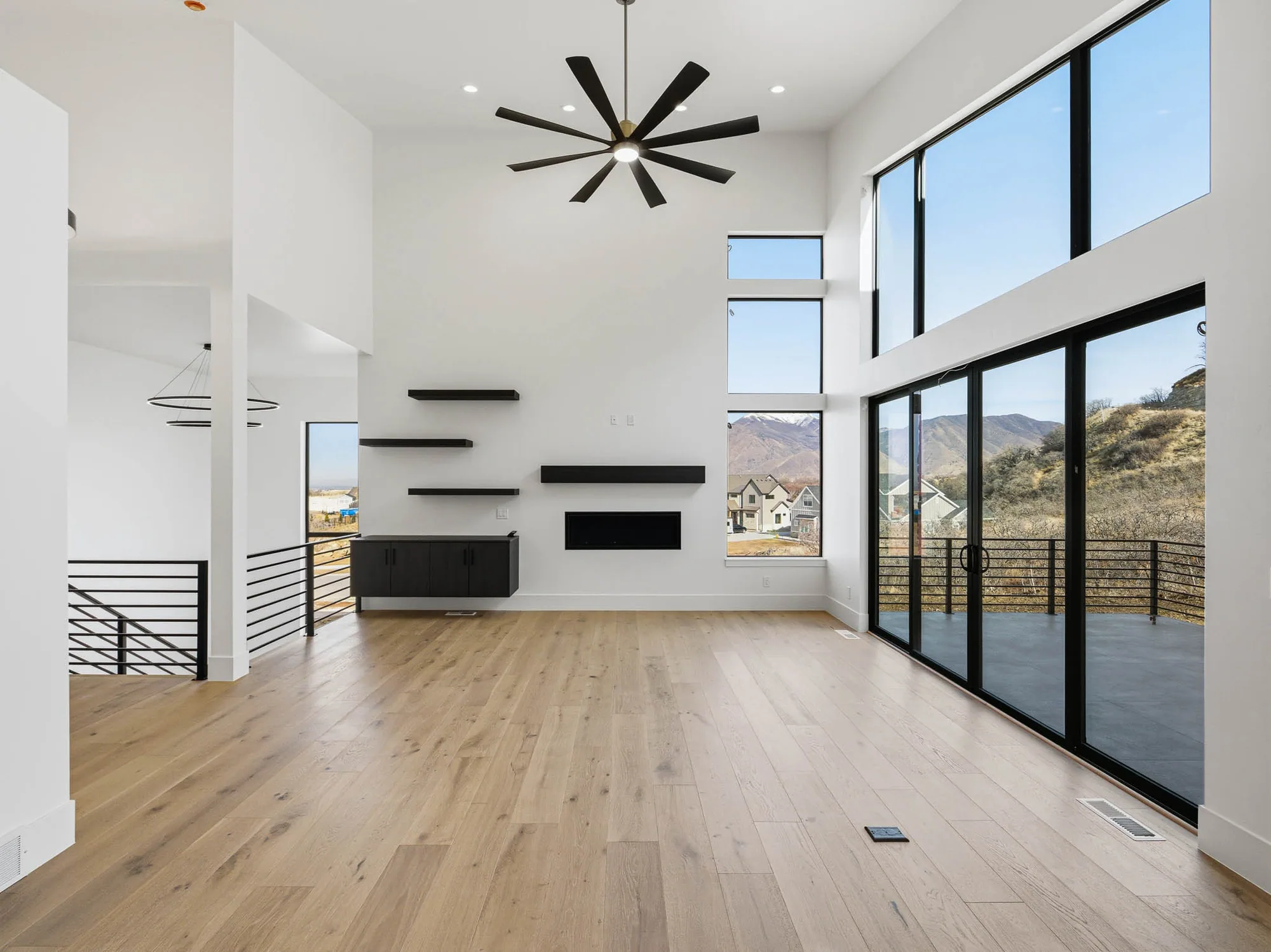 Great room at Mountain Contemporary in Wasatch Front, Utah