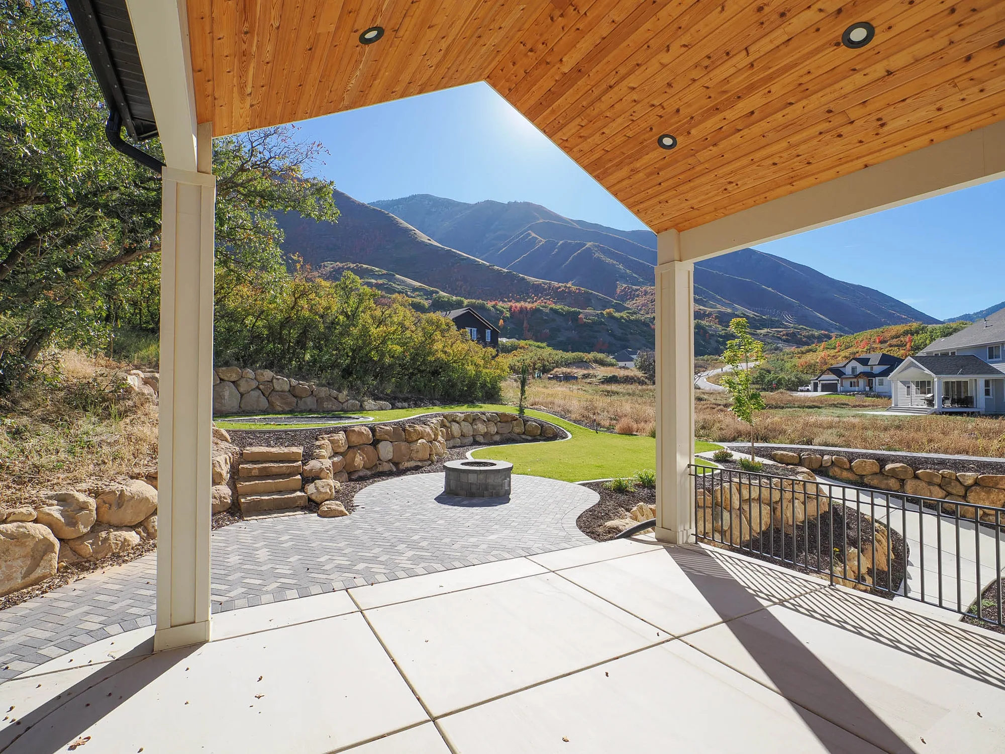 Covered patio at Wasatch Homestead in Wasatch Front, Utah